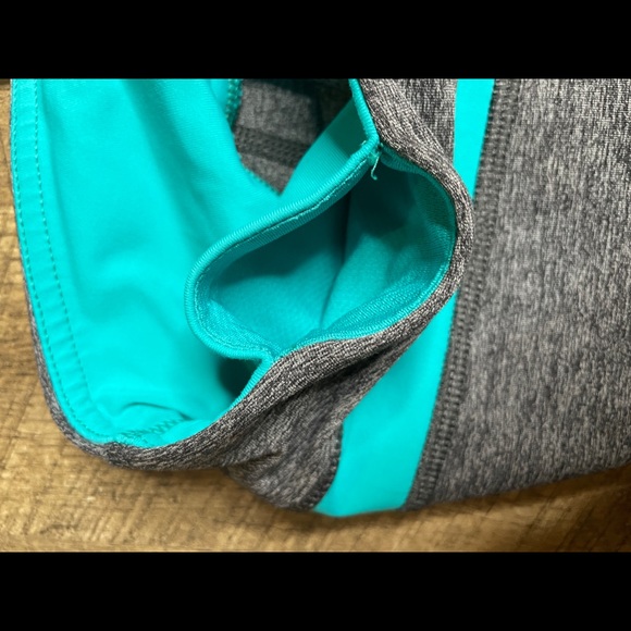 Lululemon Capri Leggings Grey and turquoise run - Picture 11 of 11